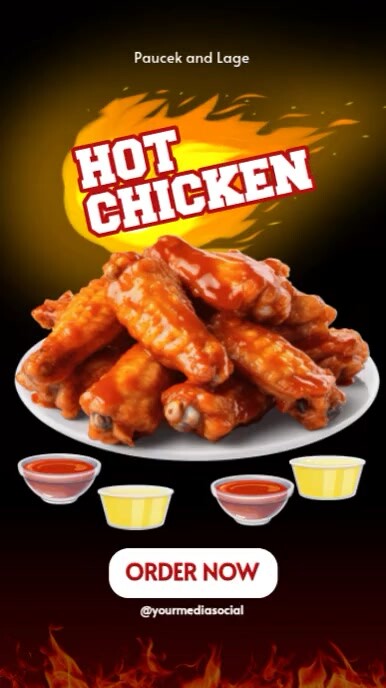 Modern & Minimal Hot Chicken Instagram Story template