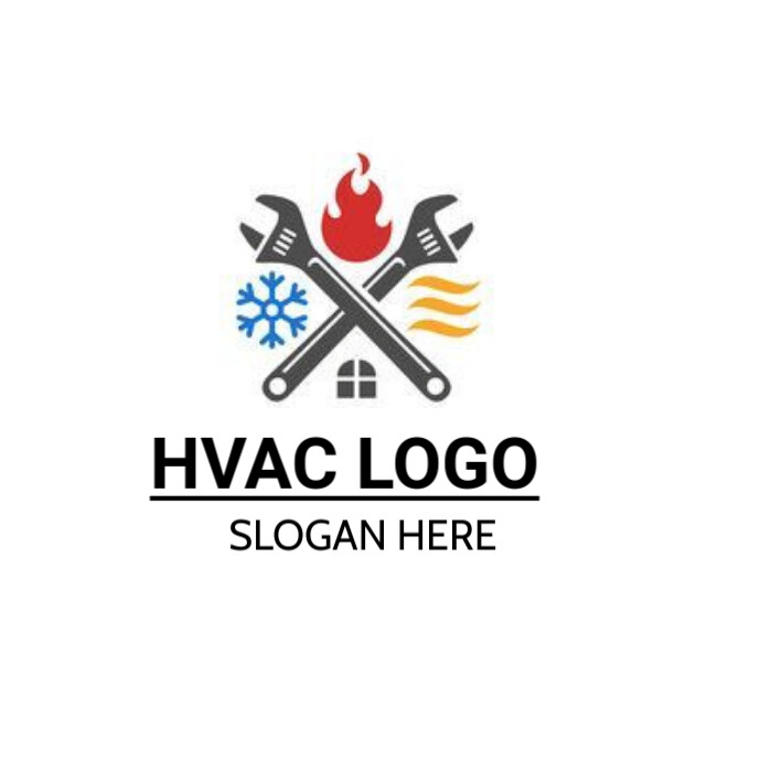 Modern & Minimal Hvac Logo  Design Logo Logotyp template