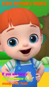 Modern & Minimal Kids Fun Rhymes Video Instagram Story template