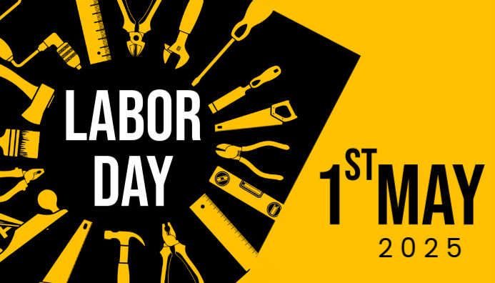 Modern & Minimal Labor Day Blog Header Nagłowek bloga template