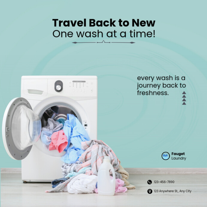 Modern & Minimal Laundry Service Pos Instagram template