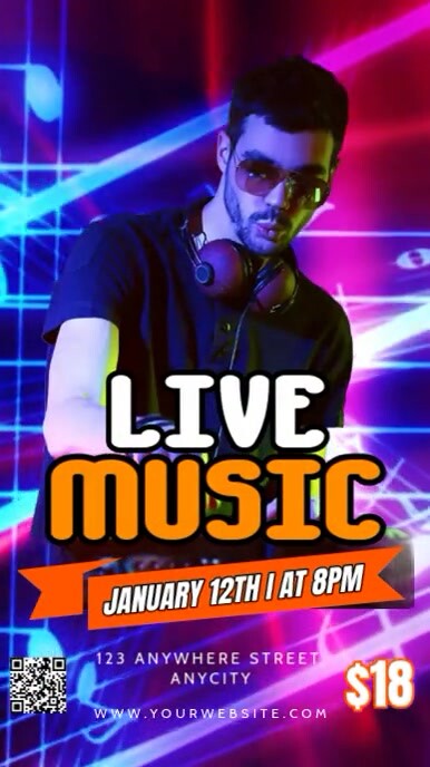 Modern & Minimal Live Music Reel Instagram template