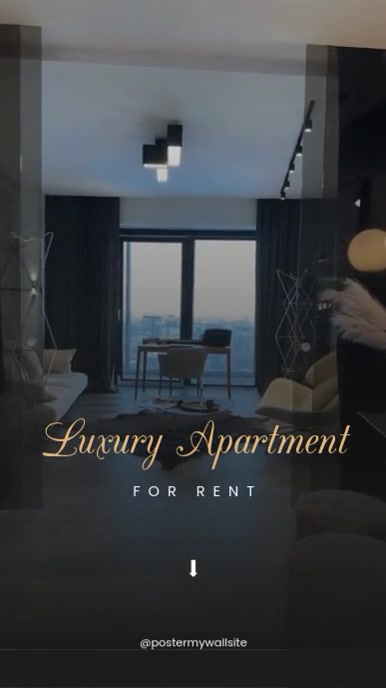 Modern & Minimal Luxury Apartment For Rent Reel Instagram Template ...