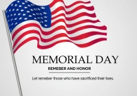 Modern & Minimal Memorial Day Poster A2 template