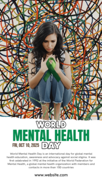 Modern & Minimal Mental Health Day Instagram Story template