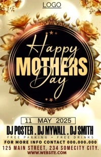 Modern & Minimal Mother's Day Half Page Wide Media Página Ancho template