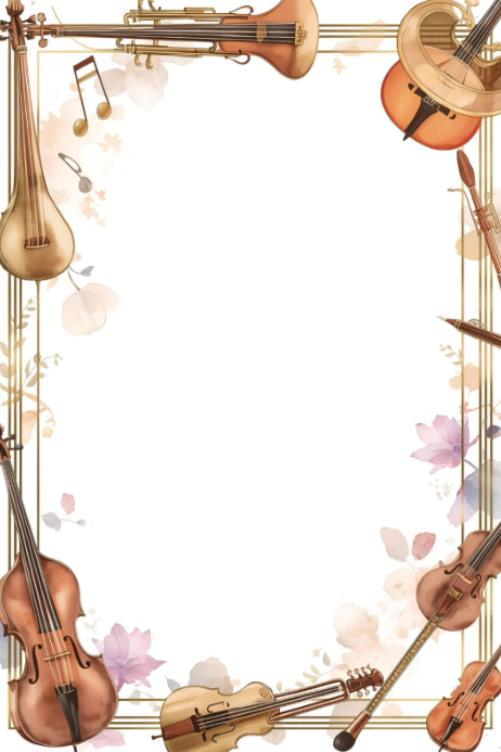 Copy Musical Instruments Copy of Modern & Minimal Musical Instruments Background Illustration ...