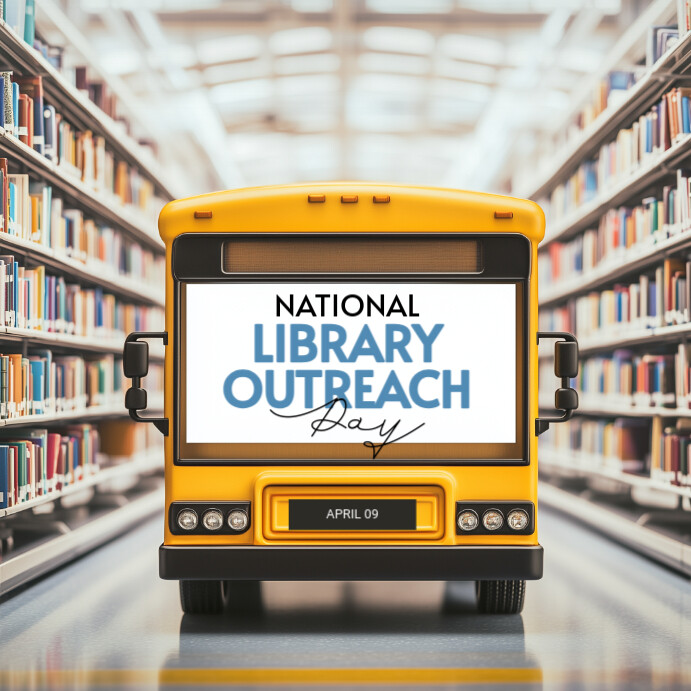Modern & Minimal National Library Outreach Day Instagram Post template