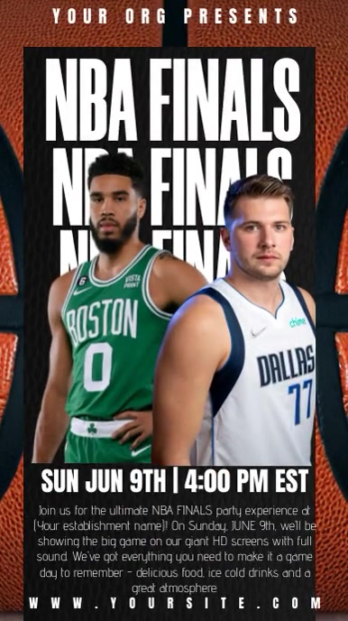 Modern & Minimal Nba Finals Social Media Inst Instagram Story template