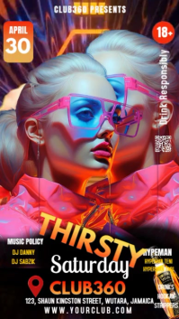 Black Modern & Minimal Night Club Party Instagram Story Template ...