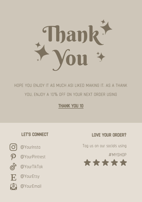 Modern & Minimal Nude Vintage Small Business A5 template