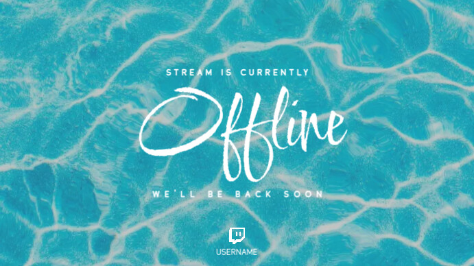 Modern & Minimal Ocean Twitch Overlay template