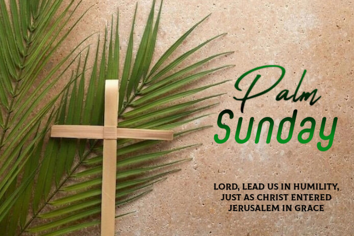 Modern & Minimal Palm Sunday Label Étiquette template