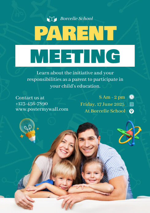 Modern & Minimal Parent Meeting A4 template