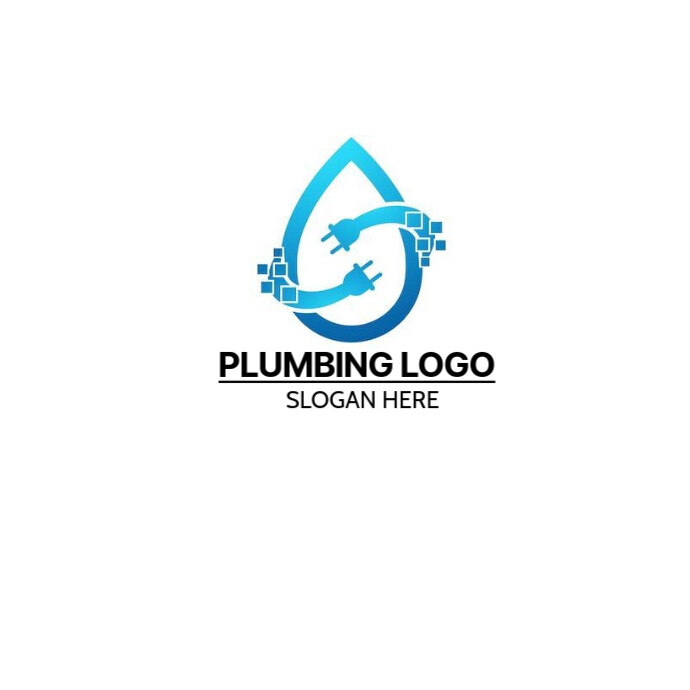 Modern & Minimal Plumbing Logo Logo Logotyp template