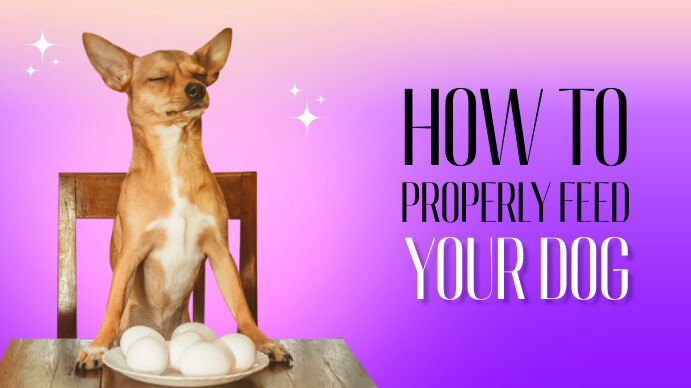 Modern & Minimal Purple Pet Dog Youtube Thumb template