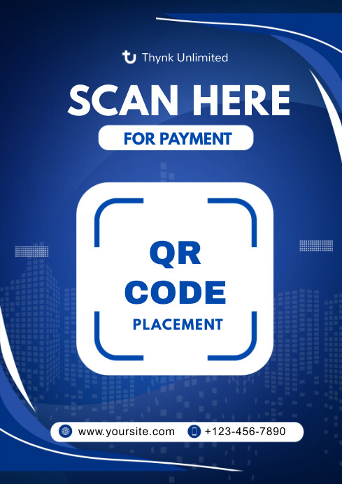 Modern & Minimal Qr Code For Payment A2 template
