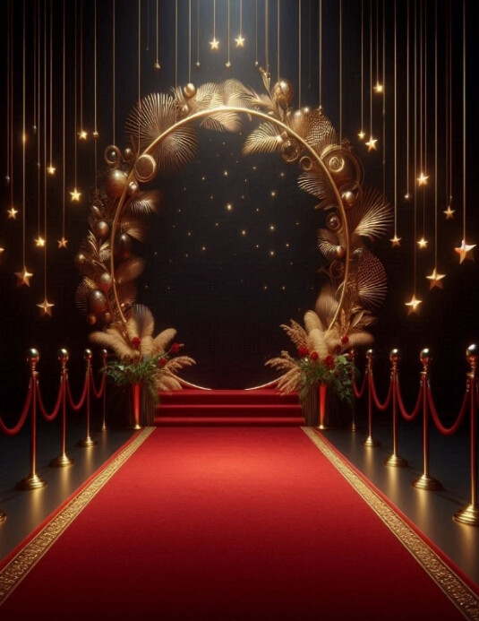 Modern & Minimal Red Carpet Design Template Flyer (US Letter)