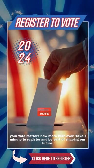 Modern & Minimal Register To Vote Instagram Reel template
