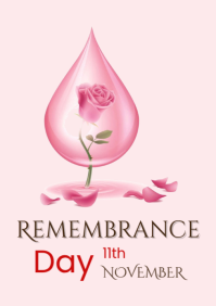 Modern & Minimal Remembrance Day Template A3