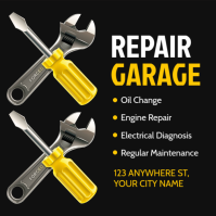 Modern & Minimal Repair Garage Instagram Post template