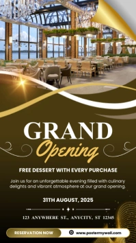Modern & Minimal Restaurant Grand Opening Ins Instagram Story template