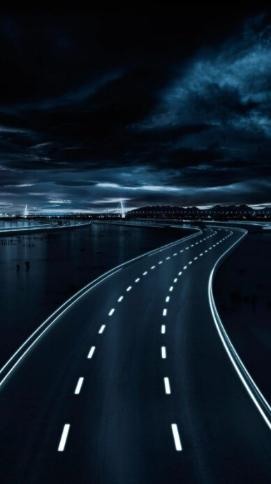 Modern & Minimal Road Background  Digital Display (9:16) template