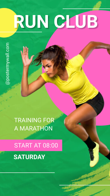 Modern & Minimal Run Club Instagram Story template