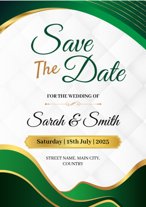 Modern & Minimal Save The Date A5 template