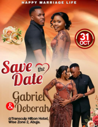 Modern & Minimal Save The Date Flyer (us Letter) template