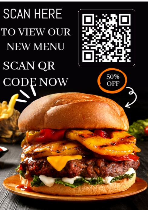 Modern & Minimal Scan Here  A4 template
