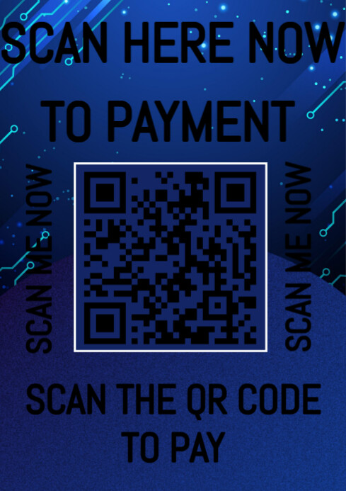 Modern & Minimal Scan Here A4 template