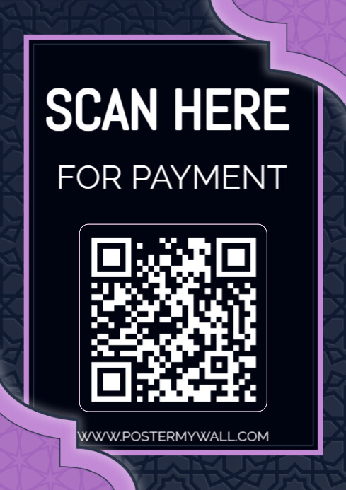 Modern & Minimal Scan Here Poster A4 template