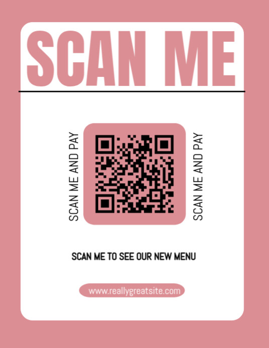 Modern & Minimal Scan Me Flyer (us Letter) Template | PosterMyWall