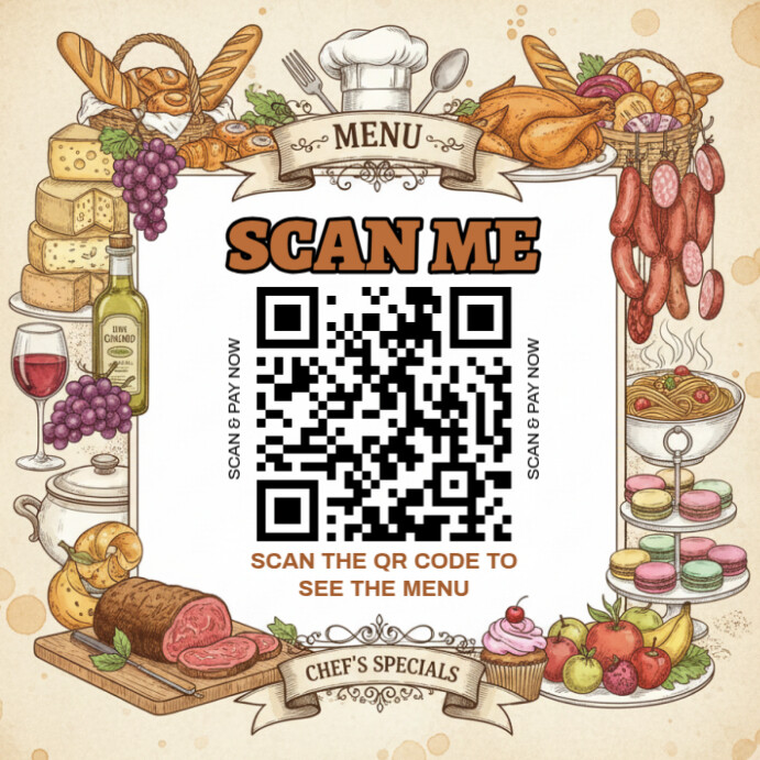 Modern & Minimal Scan Me Instagram Post template