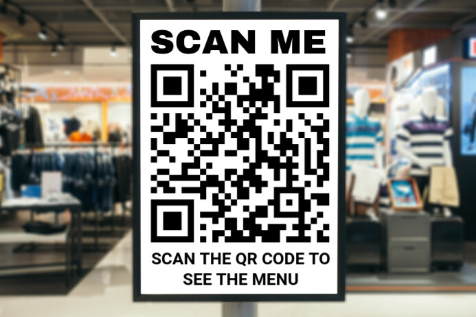 Modern & Minimal Scan Me Label template