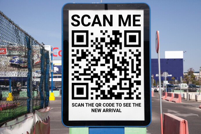 Modern & Minimal Scan Me Label template