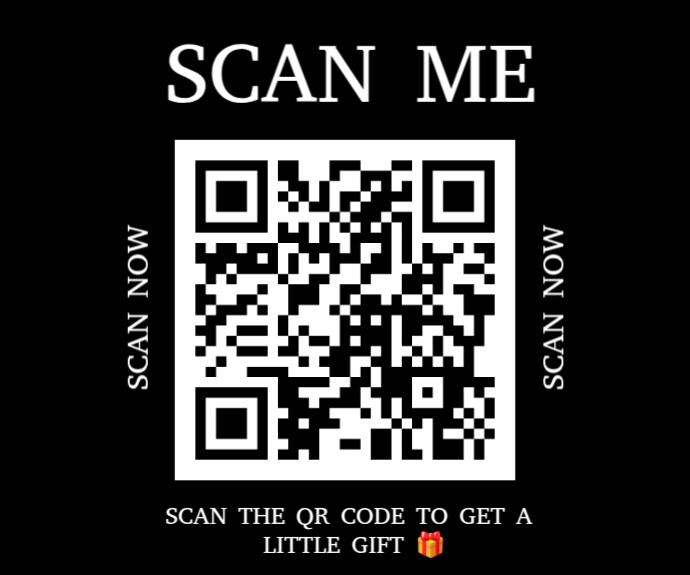 Modern & Minimal Scan Me Qr Code  Medium Rectangle template