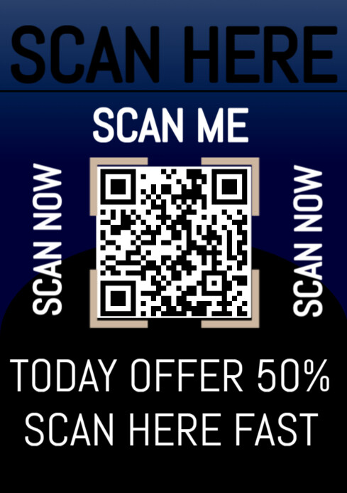 Modern & Minimal Scan POSTER A4 Template | PosterMyWall