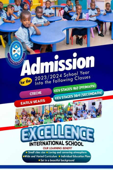 Modern & Minimal School Admission Template Poster
