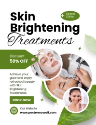 Modern & Minimal Skin Brightening Treatments Pamflet (letter As) template