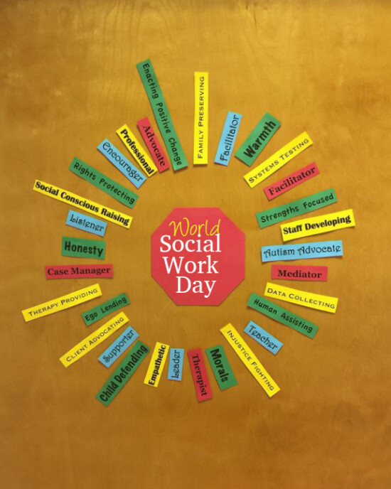 Modern & Minimal Social Work Day 2025 Instagram Portrait template