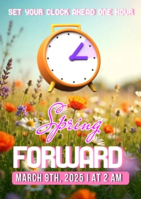 Modern & Minimal Spring Forward A2 template