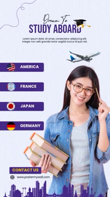 Modern & Minimal Study Abroad Reel Instagram template