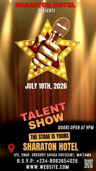 Modern & Minimal Talent Show Template  Instagram Story