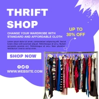 Modern & Minimal Thrift Store Promotion Template Instagram Post
