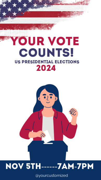 Modern & Minimal Us Presidential Election Instagram Story template