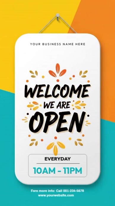 Modern & Minimal We Are Open Instagram Story template