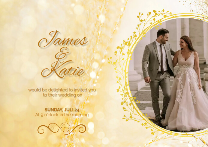 Copy of Modern & Minimal Wedding Invitation A5 | PosterMyWall