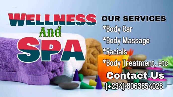 Modern & Minimal Wellness And Spa Youtube Thumbnail template